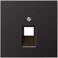 Лицевая панель Jung LS990 metal для 1-м. розетки RJ11/RJ45 алюминий темный картинка